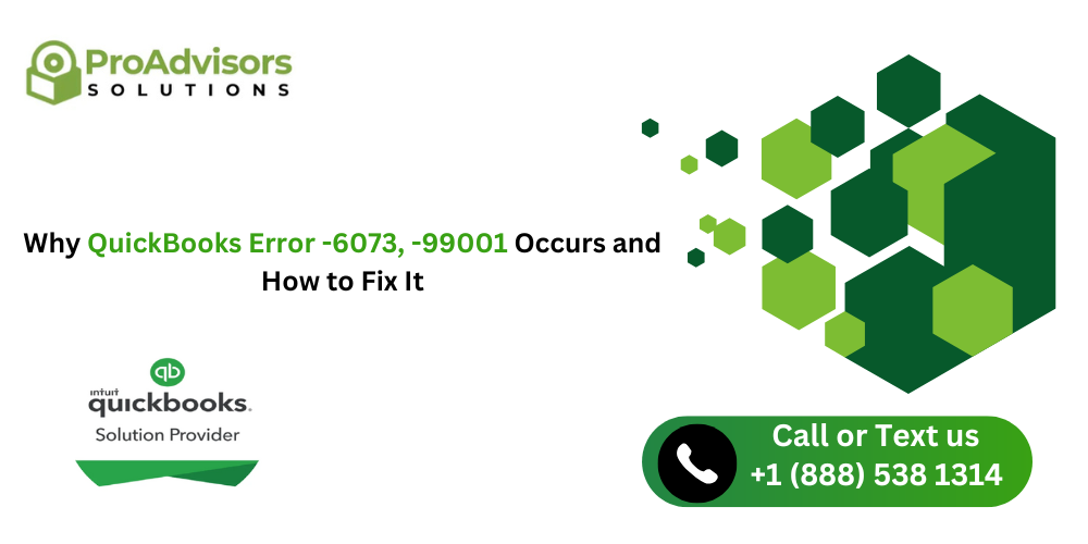 Why QuickBooks Error -6073, -99001 Occurs and How to Fix It