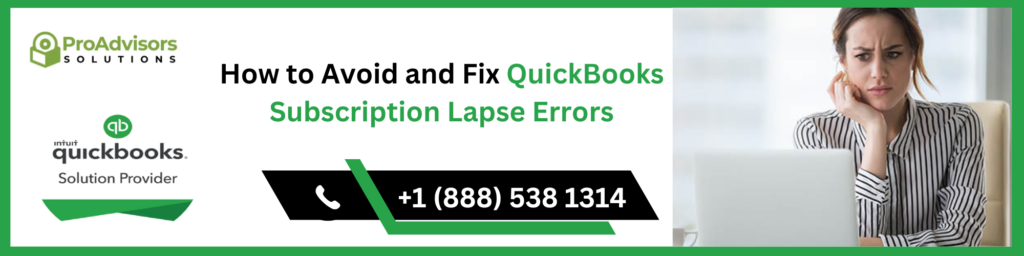 QuickBooks Subscription Lapse Errors