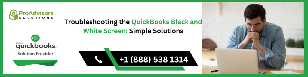 QuickBooks Black and White Screen