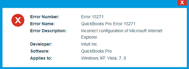 QuickBooks Error 15271